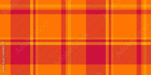 Vibrant orange and crimson plaid pattern.  Perfect for textile design, website backgrounds, or autumnal themed projects. This bold, geometric texture evokes warmth and energy.