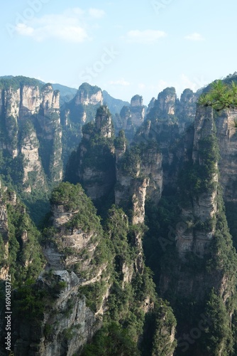 view from the avatar mountains in Zhangjiaie national park