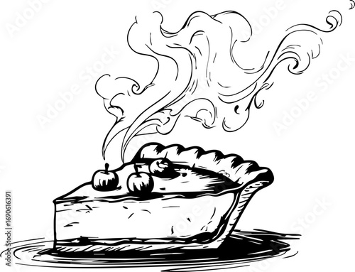 Delicious freshly baked pie cozy kitchen food warm atmosphere close-up view culinary delight