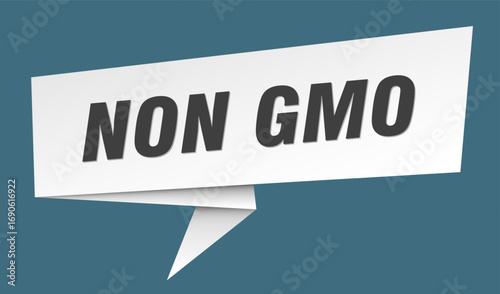 non gmo banner. non gmo speech bubble, label, sticker, sign template