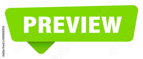 preview green sign isolated on transpatent background. preview sticker