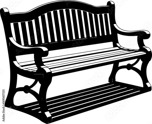 bench silhouette vector illustration