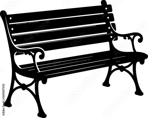 bench silhouette vector illustration