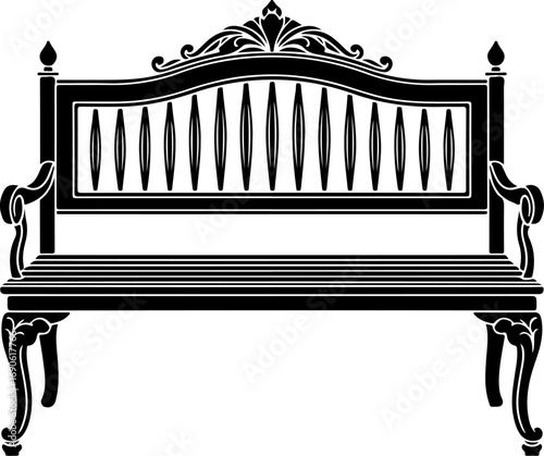 bench silhouette vector illustration