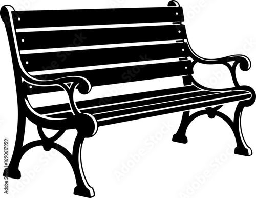 bench silhouette vector illustration