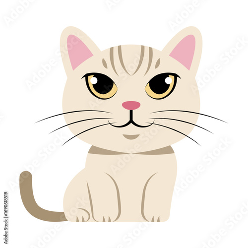 Obraz na plátně This Burmilla icon is suitable for Cat Breeds, Pets, etc.