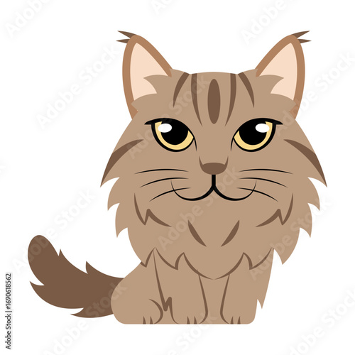 This Maine Coon icon is suitable for Cat Breeds, Pets, etc.