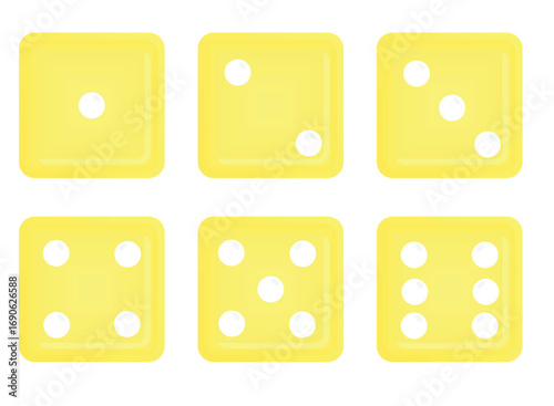 All dices numbers. vector illustration	
