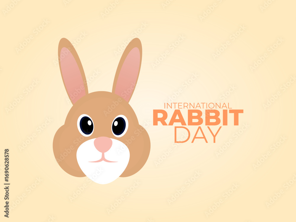 Obraz premium Vector graphic of International Rabbit Day for International Rabbit Day celebration.