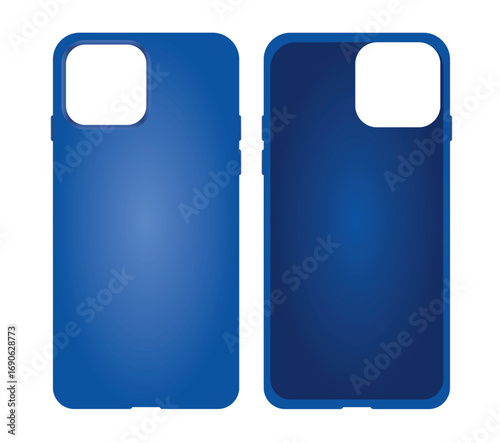 Blue  phone case. vector illustration	

