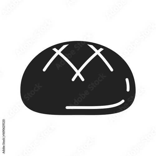 Round Boule Bread Loaf Glyph Icon