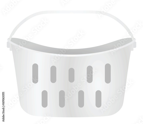 White supermarket basket. vector illustration