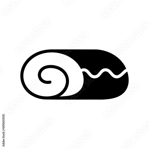 Delicious Sweet Sponge Cake Roll Glyph Icon