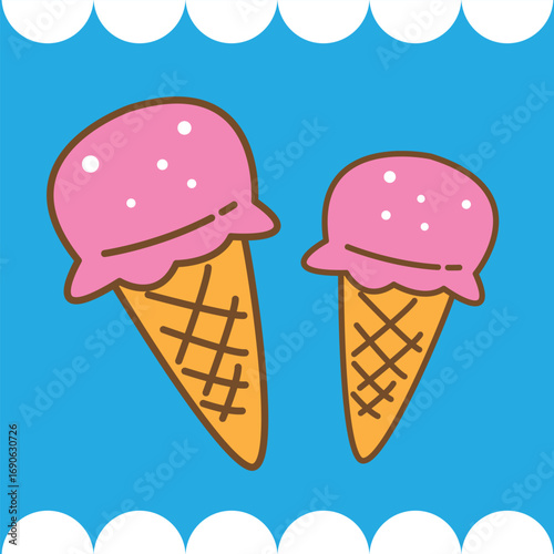 Ice cream vector illustration ice cream cartoon.