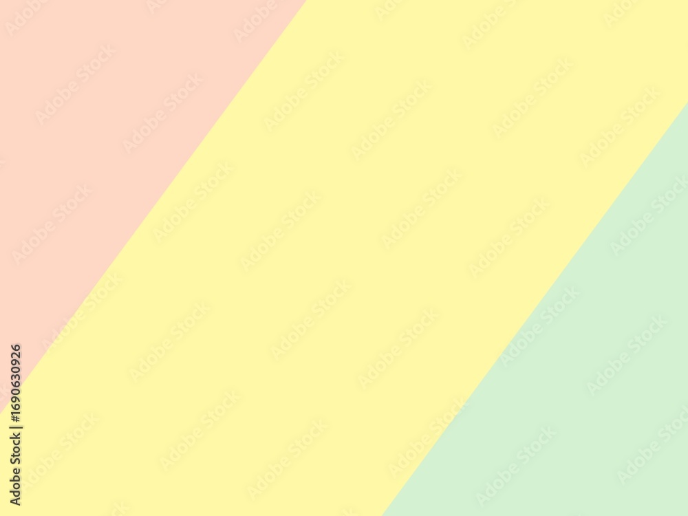 Fototapeta premium Minimalist pastel background with pink, yellow, and green colors.
