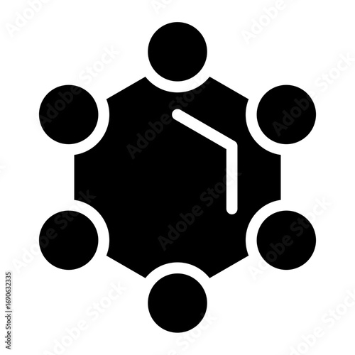 Antioxidant icon glyph style vector illustration