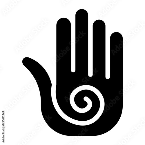 Hand hypoallergenic  icon glyph style vector illustration