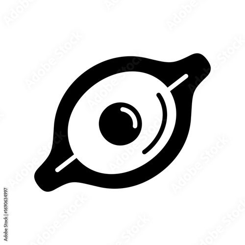 Traditional Georgian Khachapuri Bread Glyph Icon