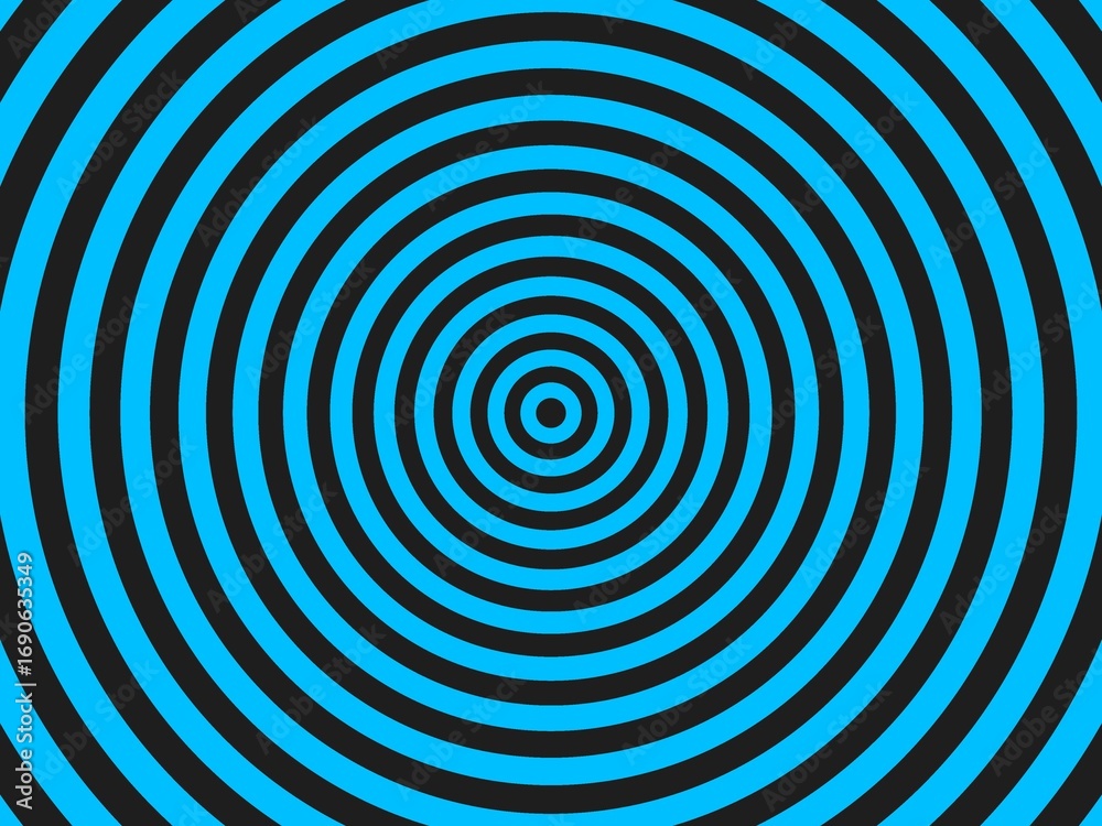 Obraz premium Bold blue and black circles create a striking, modern pattern.