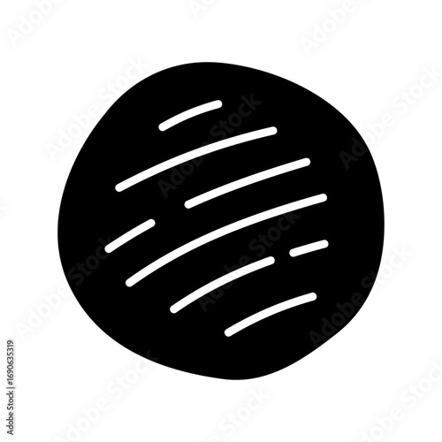 Traditional Pita Flatbread Cuisine Glyph Icon