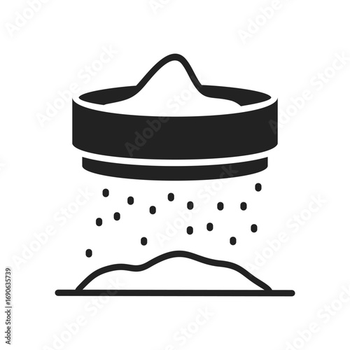 Flour Sifter Baking Tool Glyph Icon