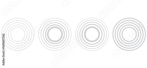 Grey bright  circles. vector illustration