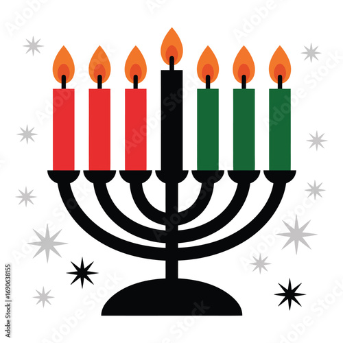 Flat Vector Happy Kwanzaa Illustration.