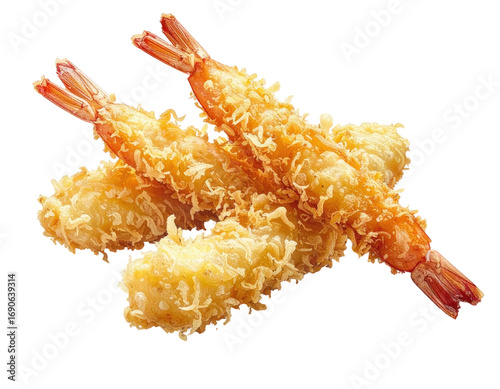Crispy, golden-brown tempura shrimp