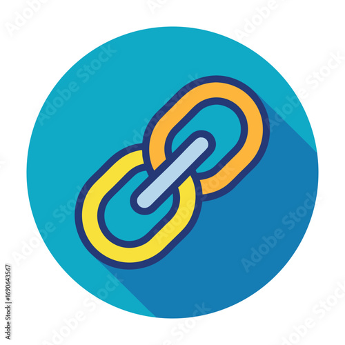 Link web vector art icon set illustration on white background