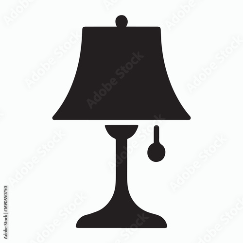 Bedside lamp glyph icon nightstand illumination