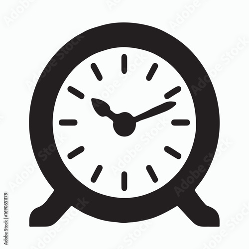 Table clock classic solid icon modern timepiece
