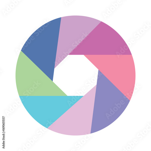 Free Download Modern Colorful Camera Shutter Vector Icon for Photography - GFXLoad