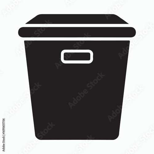 Storage bins glyph icon home storage container