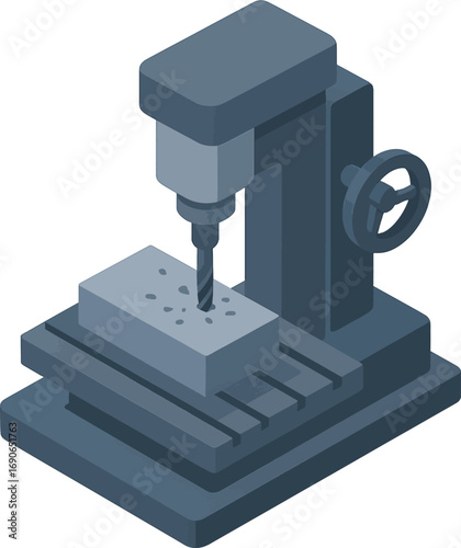 milling machine cutting metal parts