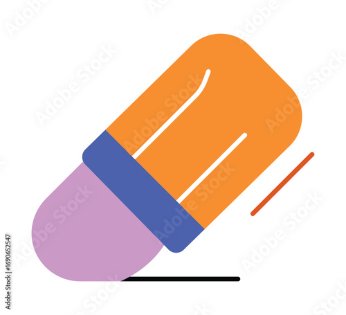 Modern Colorful Eraser Tool Vector Icon
