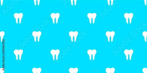 doodle Teeth Pattern background. doodle tooth pattern background. dental seamless pattern background.