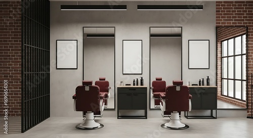 Modern Barber Shop Interior Design.