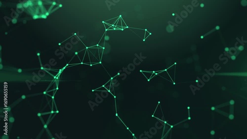 Abstract Plexus Lines and Dots Technology Background