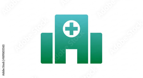 Hospital building icon vector illustration for medical healthcare and emergency service design concept 100