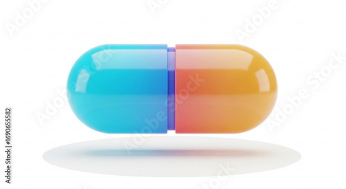 Pill capsule medicine medication pharmacy drug prescription health care medical treatment remedy supplement 3d render