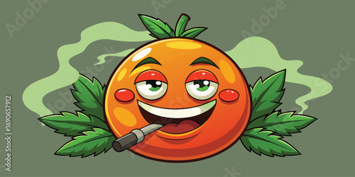 Simple cartoonish orange sphere illustration