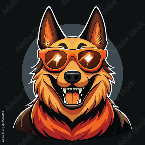 Halloween german shepherd dog wearing costume