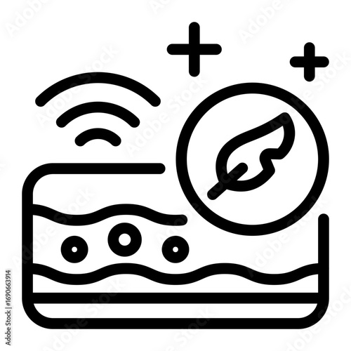 This Sensitive icon is suitable for use in Skincare, Dermatology, and related fields.