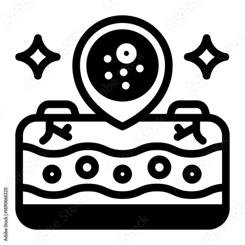This Inflammation icon is suitable for use in Skincare, Dermatology, and related fields.