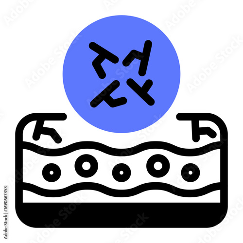 This Cracked skin icon is suitable for use in Skincare, Dermatology, and related fields.