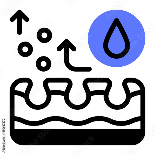 This Exfoliant icon is suitable for use in Skincare, Dermatology, and related fields.