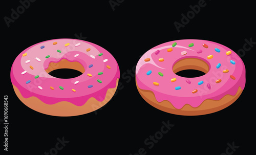 pink donut with sprinkles