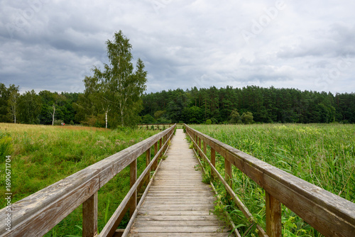 Educational trail in Piecki. Masurian Lake District. Poland