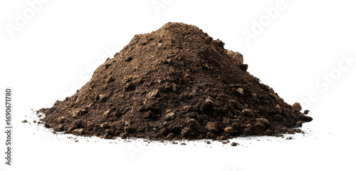 Earthy soil pile for gardening projects nature