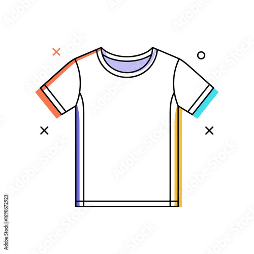 Simple white crew neck t shirt casual short sleeve apparel clothing
